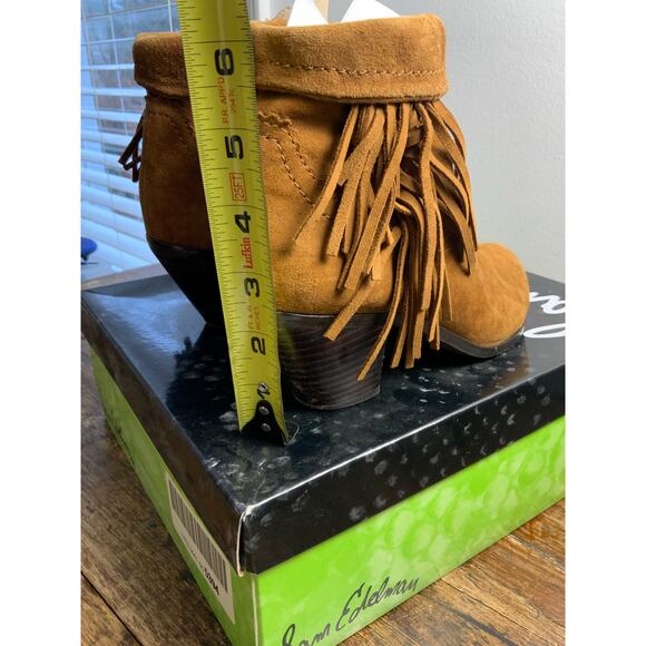 Sam Edelman Cocoa Suede Fringe ankle boots size 6.5 - Picture 8 of 10